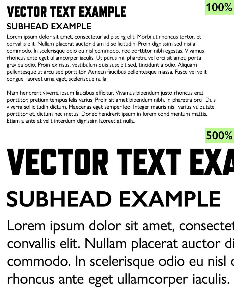 Vector Text Example